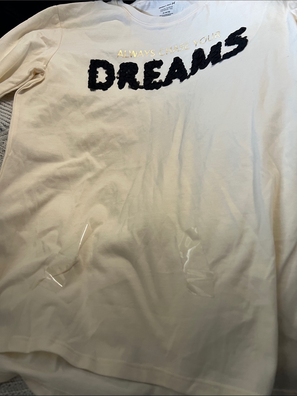 Kids Cream 'Always Chase Your Dreams' Pajama Top